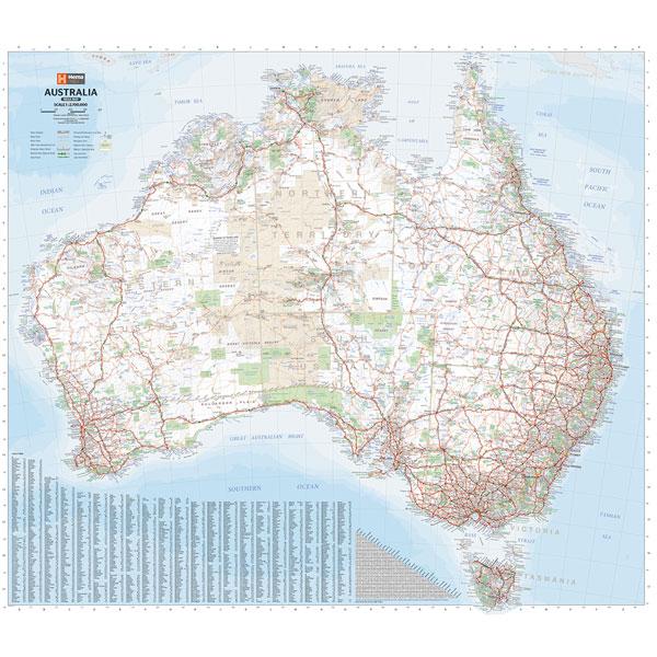 Australia Mega Map Unlaminated 1686x1481mm