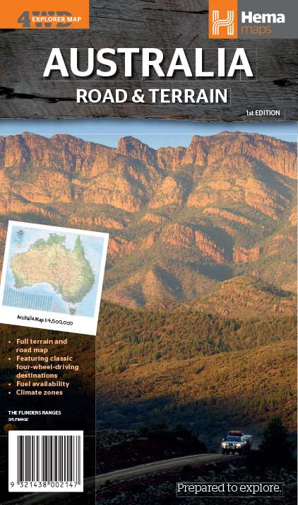 Australia Road & Terrain Map