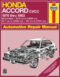 Honda Accord CVCC U.S.A.Models 1976-83 Owner's Workshop Manual