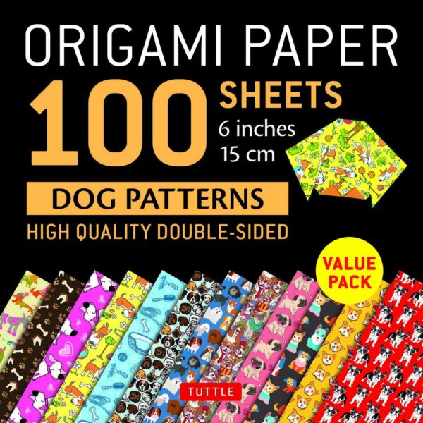 Origami Paper 100 sheets Dog Patterns 6" (15 cm)