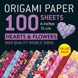 Origami Paper 100 sheets Hearts & Flowers 6" (15 cm)