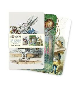 Alice In Wonderland Pocket Mini 3 Set Lined & Blank Pages  Notebook
