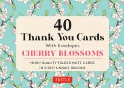 Cherry Blossoms 40 Thank You Cards with Envelopes