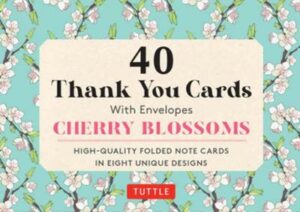 Cherry Blossoms, 40 Thank You Cards with Envelopes
