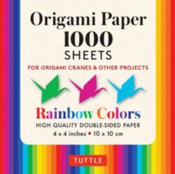 Origami Paper Rainbow Colors 1,000 sheets 4" (10 cm)