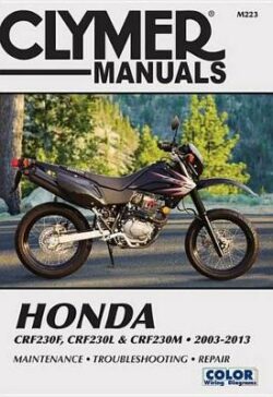 Honda CRF230F (2003-2013), CRF230L & CRF230M (2008-2009) Motorcycle Service Repair Manual