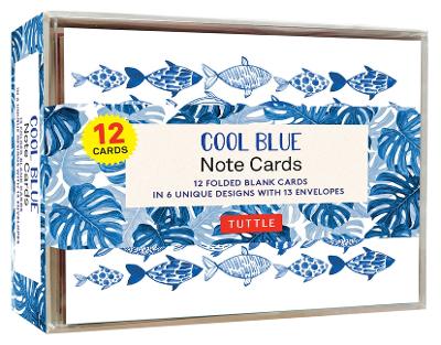 Cool Blue Note Cards 12 Cards
