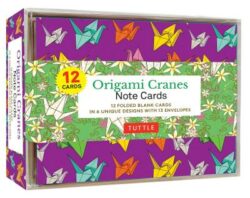 Origami Cranes Note Cards 12 Cards