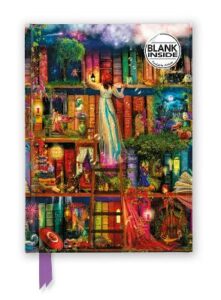 Aimee Stewart Treasure Hunt Bookshelves Foiled Blank Notebook