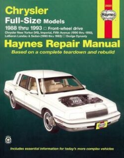 Chrysler/Dodge Full-Size FWD 1988-1993 Repair Manual