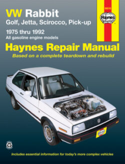 VW Rabbit, Golf, Jetta, Scirocco, Cabriolet 1975-1992 Repair Manual