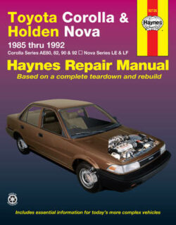 Toyota Corolla AE80, AE82/AE90/AE92, Holden Nova LE/LF 1985-1992 Repair Manual