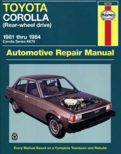 Toyota Corolla KE70 1981-1984 Repair Manual