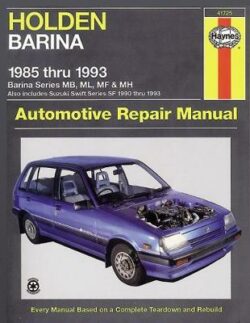 Holden Barina MB, ML, MF, MH/Suzuki Swift SF 1985-1993 Repair Manual