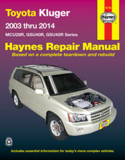 Toyota Kluger MCU28R, GSU40R, GSU45R 2003-2014 Repair Manual