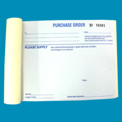 Purchase Order Books A6 Size Book 100