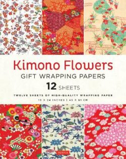 Kimono Flowers Gift Wrapping Papers - 12 sheets