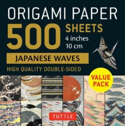 Origami Paper 500 sheets Japanese Waves Patterns 4" (10 cm)