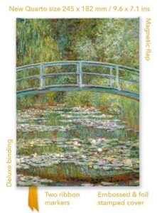 Claude Monet Bridge Over A Pond Foiled Quarto Lined Notebook