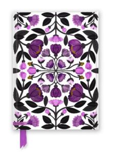Nina Pace Purple Flowers Foiled Lined Notebook