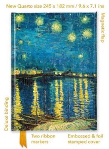 Vincent Van Gogh Starry Night Over The Rhone Foiled Quarto Lined Notebook