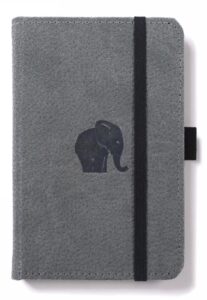 Dingbats* Wildlife A4+ Grey Elephant Notebook - Plain