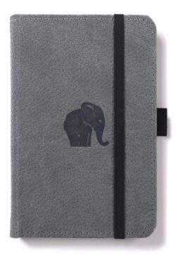 Dingbats* Wildlife A4+ Grey Elephant Notebook - Plain