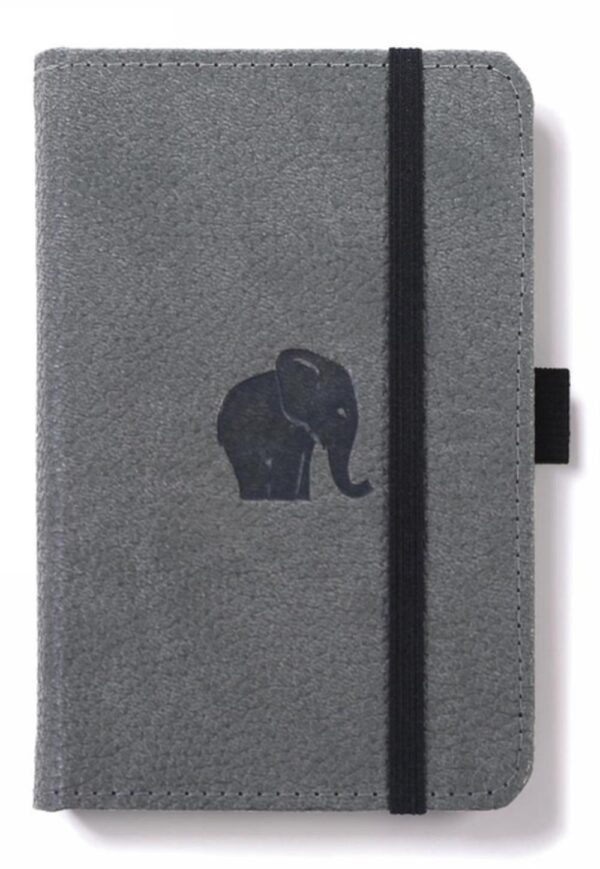 Dingbats* Wildlife A4+ Grey Elephant Notebook - Plain