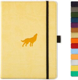 Dingbats* Wildlife A5+ Cream Wolf Notebook - Dotted