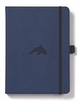 Dingbats* Wildlife Soft Cover A5+ Blue Whale Notebook - Dotted