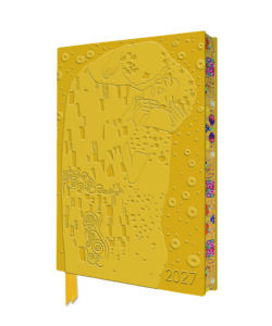Gustav Klimt: The Kiss 2027 Artisan Art Vegan Leather Diary Planner - Page to View with Notes