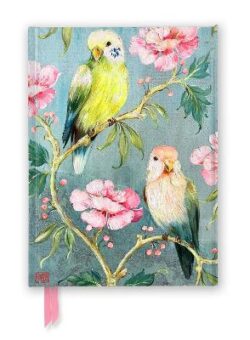 Sophie Adde Two Parakeets Foiled Lined Notebook
