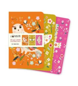 Bee Brown Mini 3 Set Lined & Blank Pages Notebooks