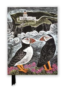 Angela Harding Fair Isle Puffins Foiled Lined Notebook