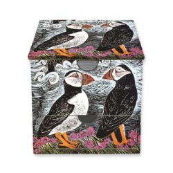 Angela Harding: Fair Isle Puffins Memo Box with Drawer
