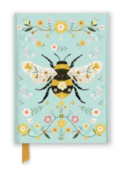 Bee Brown Beautiful Bee Foiled Lined Notebook