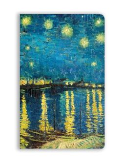 Vincent Van Gogh: Starry Night Over The Rhone Soft Touch Lined Notebook