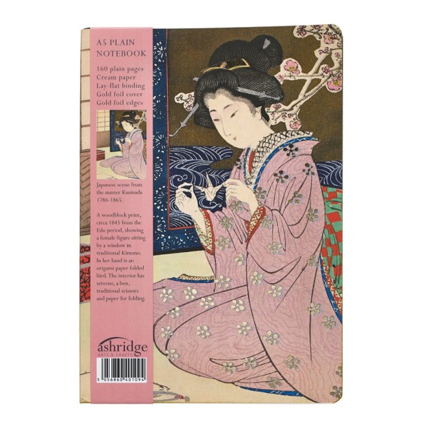 Lady in Kimono A5 Lined Notebook