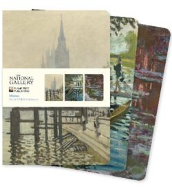 National Gallery Monet Midi 3 Set Lined & Blank Pages Notebook
