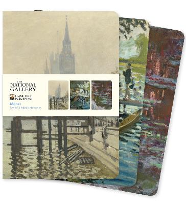 National Gallery Monet Midi 3 Set Lined & Blank Pages Notebook